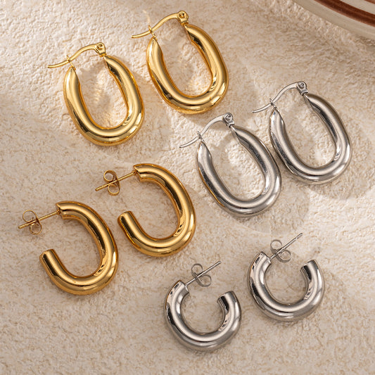 Pastoral Style Titanium Steel Necklace For Everyday Wear In Steel Color