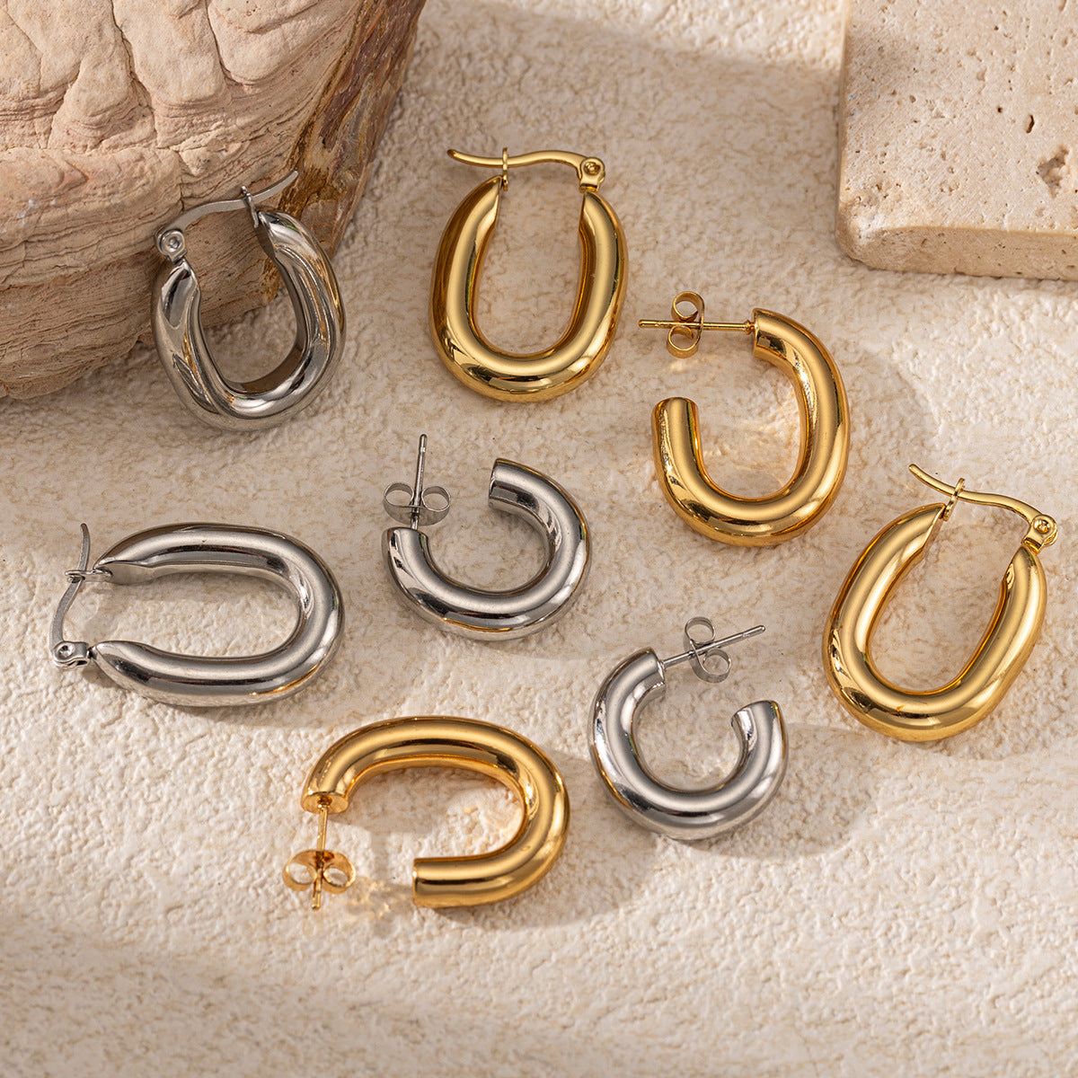 Pastoral Style Titanium Steel Necklace For Everyday Wear In Steel Color