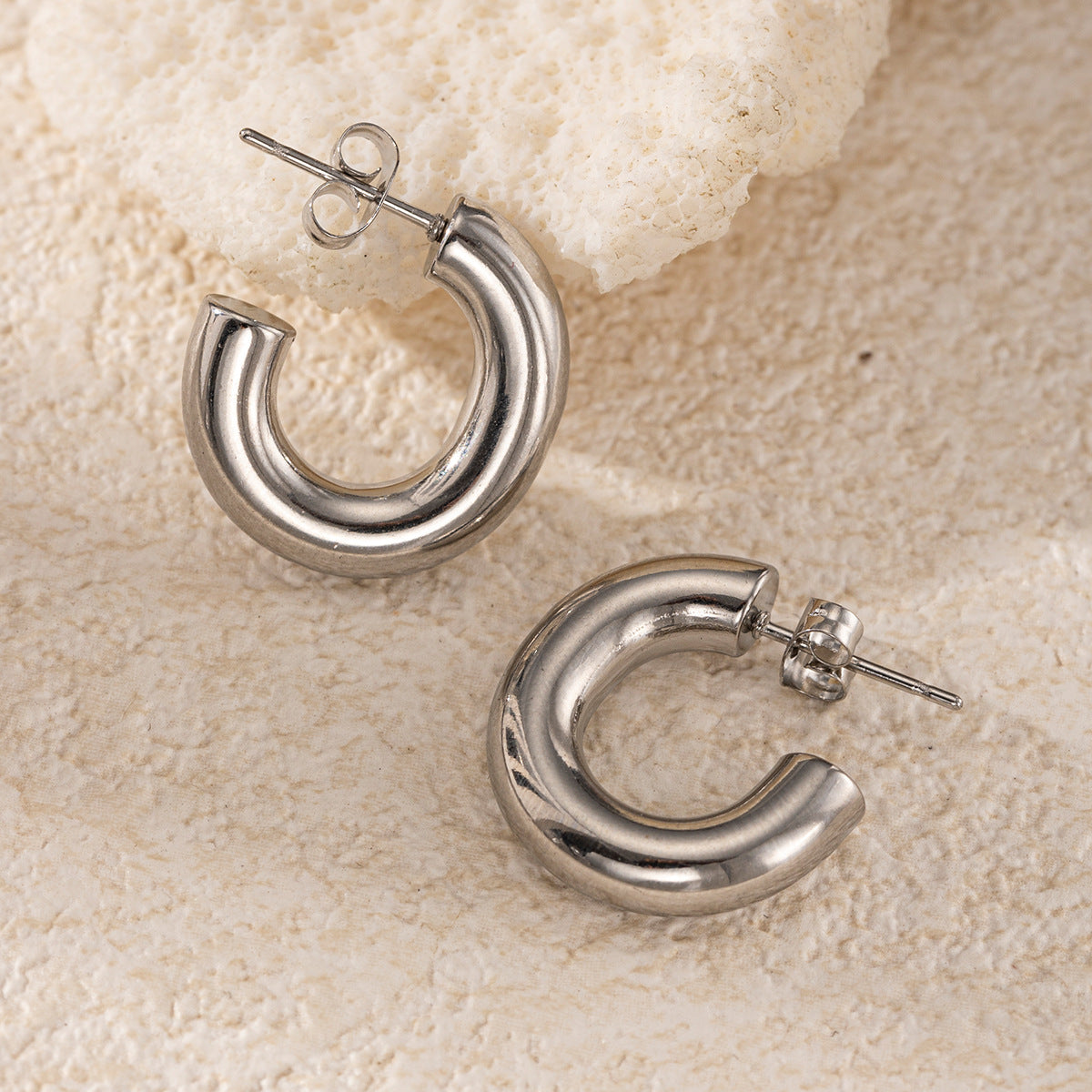 Pastoral Style Titanium Steel Necklace For Everyday Wear In Steel Color