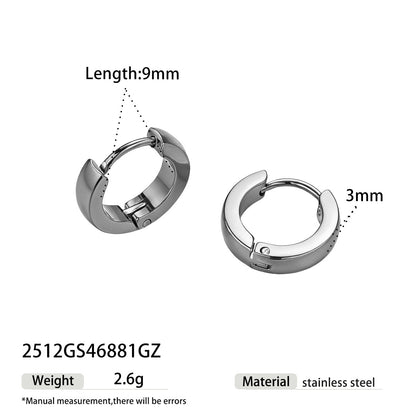 Geometric Earrings For Women Made Of Durable 304 Stainless Steel Featuring Elegant Golden Finish