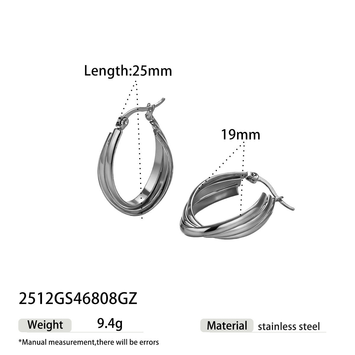 Sweet Circle Stud Earrings For Women In Steel Color, Made Of Durable 304 Stainless Steel