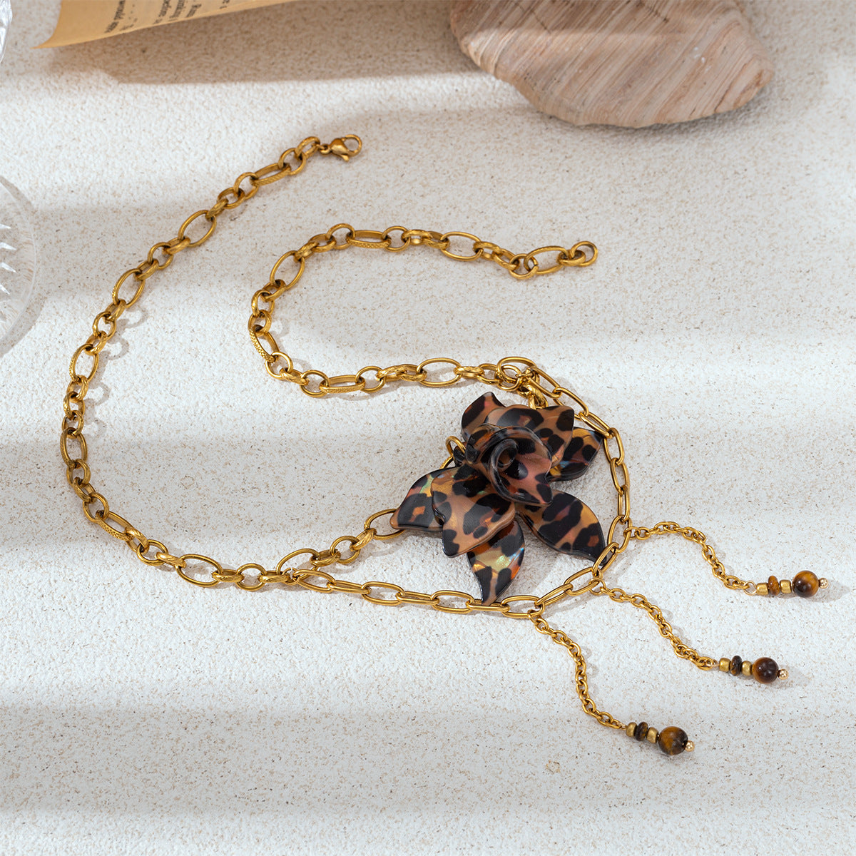 Flowers Jewelry Set For Women Featuring Acrylic Inlay, Available In 1 Set