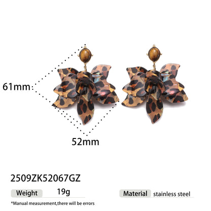 Flowers Jewelry Set For Women Featuring Acrylic Inlay, Available In 1 Set
