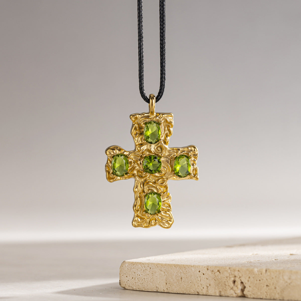 Maillard Style Cross Necklace For Men And Women In Steel Color