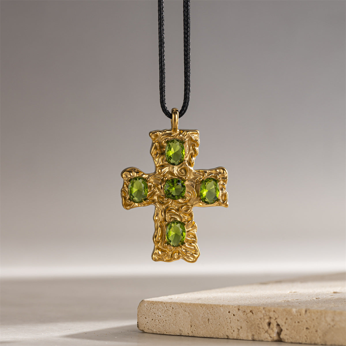 Maillard Style Cross Necklace For Men And Women In Steel Color