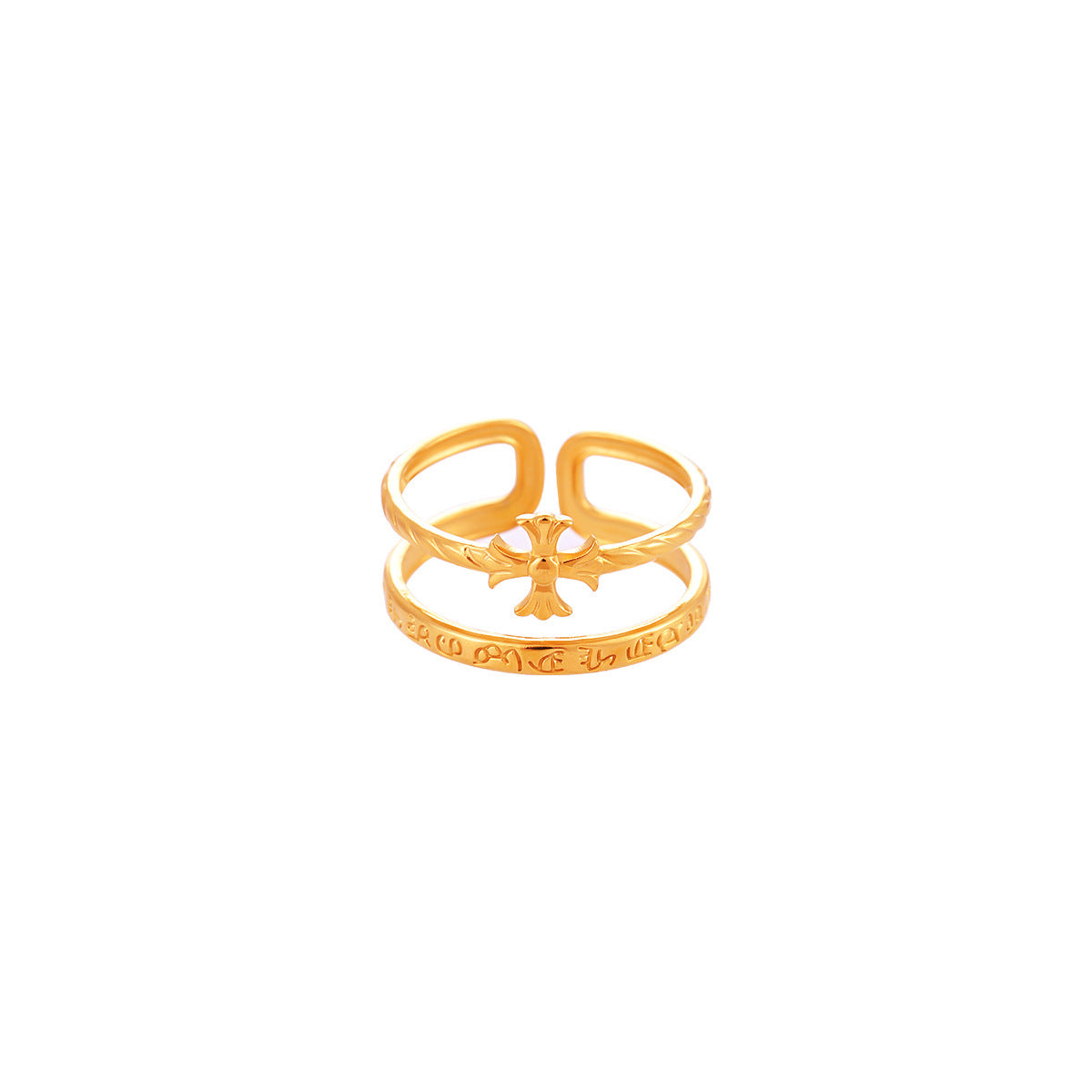 For Irregular Open Rings Made Of 304 Stainless Steel In Golden Color