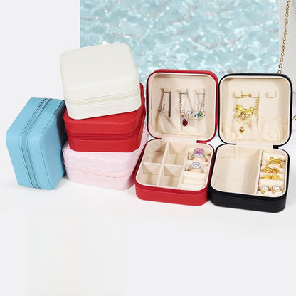 Plastic Jewelry Box With Zipper Closure In Orange Featuring Hot Stamping, 1 Piece