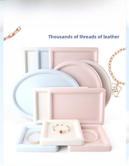 Solid Color Grey PU Jewelry Box, 1 Piece, Elegant And Durable Jewelry Packaging