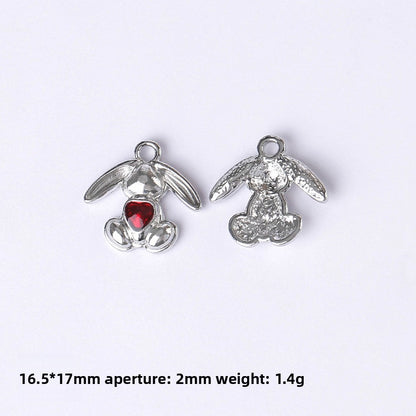 Dark Series Vintage Heart-shaped Cross Bow Pendant Necklace Earrings Zinc Alloy DIY Jewelry Accessories Black And Red