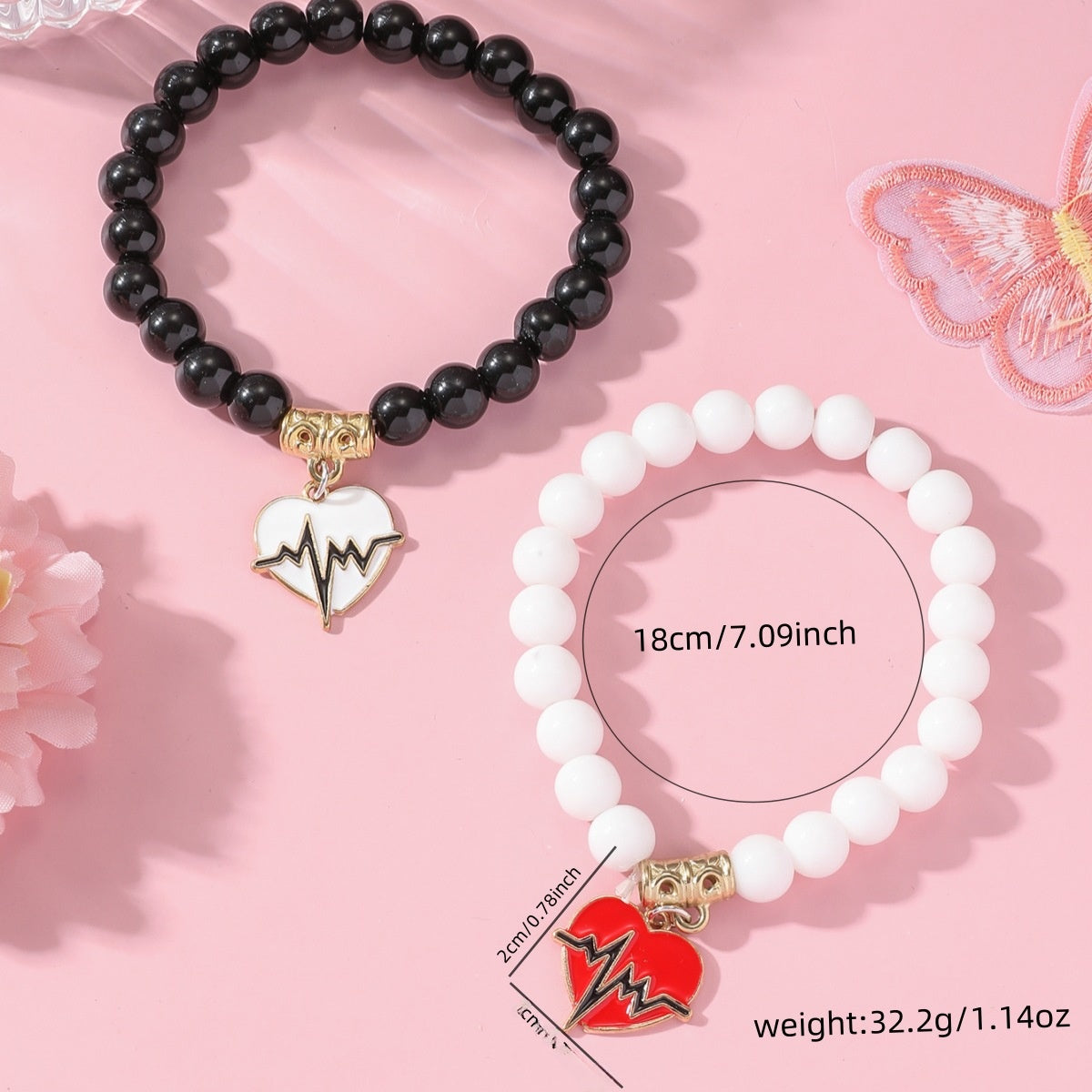 Women's Heart-shaped Oil Drop Bracelet Multifunctional Zinc Alloy Inlaid Diamond Metal Bracelet Couple Matching Jewelry