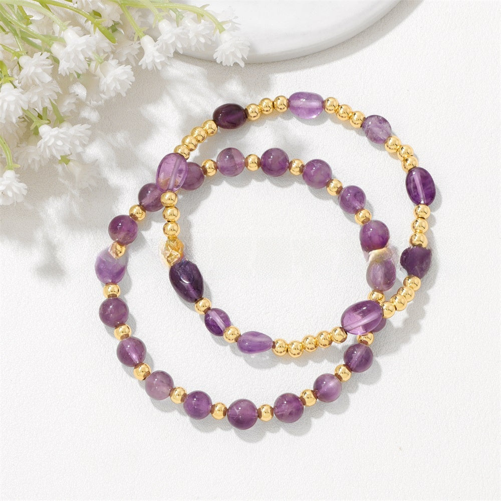For Irregular Pattern Bracelets In Purple, 1 Set Featuring Unique Design