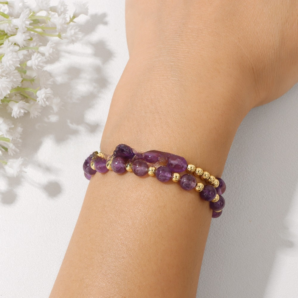 For Irregular Pattern Bracelets In Purple, 1 Set Featuring Unique Design