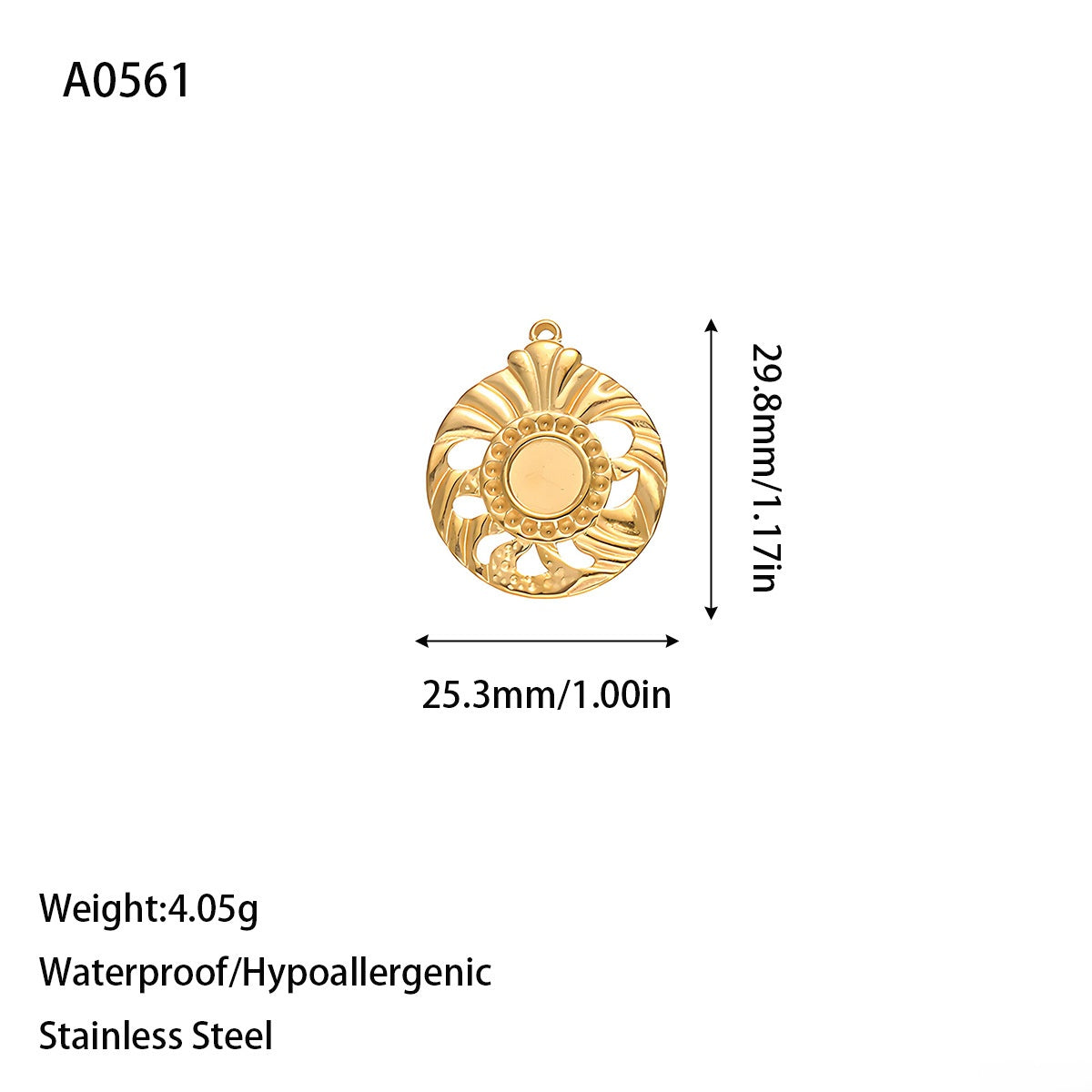 Original Design Pendant In 304 Stainless Steel With Golden Finish Jewelry Accessories