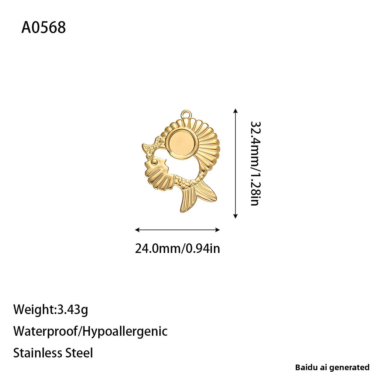 Original Design Pendant In 304 Stainless Steel With Golden Finish Jewelry Accessories