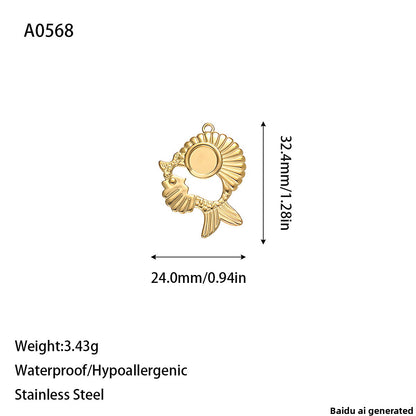 Original Design Pendant In 304 Stainless Steel With Golden Finish Jewelry Accessories