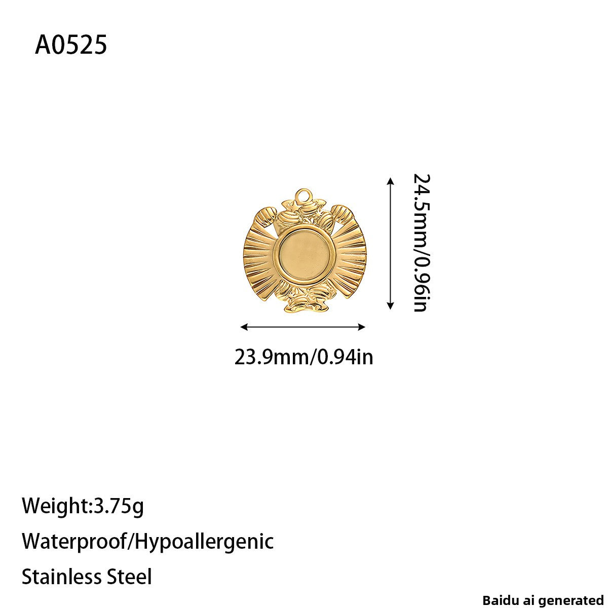 Original Design Pendant In 304 Stainless Steel With Golden Finish Jewelry Accessories