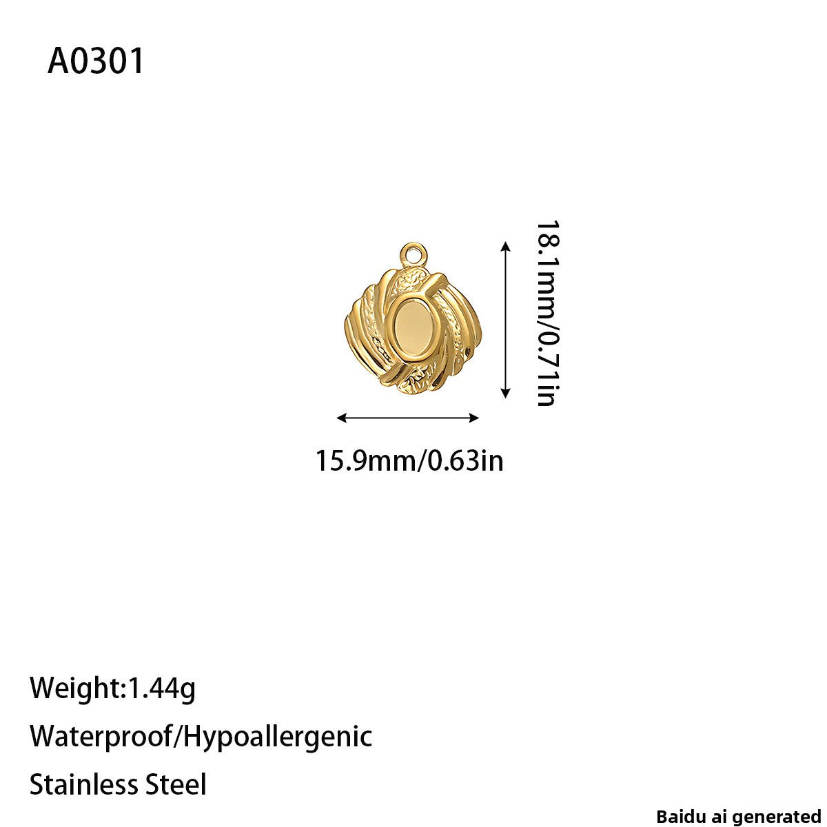 Golden Jewelry Accessory Made Of Durable 304 Stainless Steel, Stylish And Long-Lasting