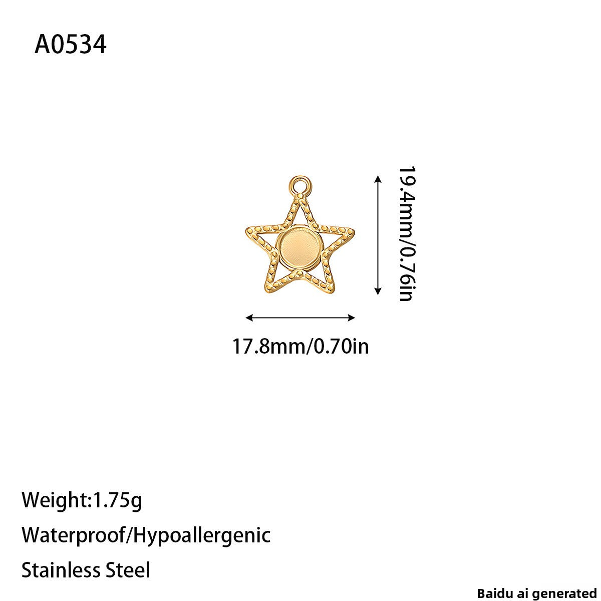 Golden Jewelry Accessory Made Of Durable 304 Stainless Steel, Stylish And Long-Lasting