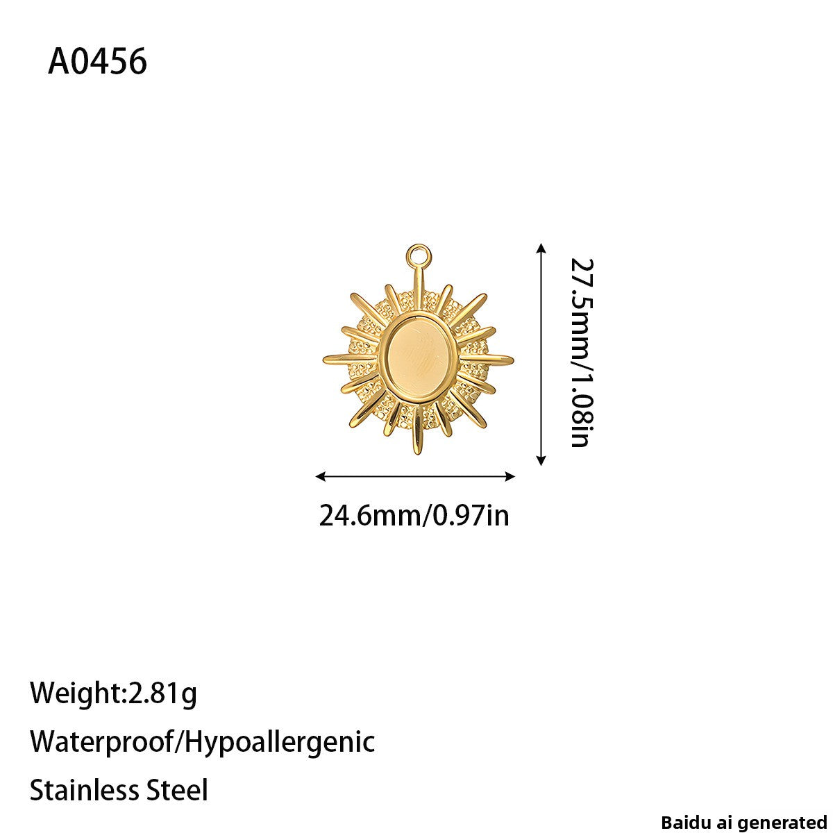 Golden Jewelry Accessory Made Of Durable 304 Stainless Steel, Stylish And Long-Lasting