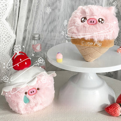 Ice Cream Stuffed Animal Plush Toy Made With Soft PP Cotton, 1 Piece