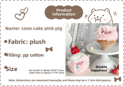 Ice Cream Stuffed Animal Plush Toy Made With Soft PP Cotton, 1 Piece