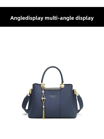 Square Genuine Leather Shoulder Bag For Women, Stylish And Durable Handbag