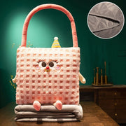 [Pink-Fleece Lined] Dopamine Throw Pillow Blanket