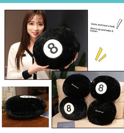 Billiards Stuffed Animal Plush Toy Made With Soft PP Cotton In Dyed Black Color