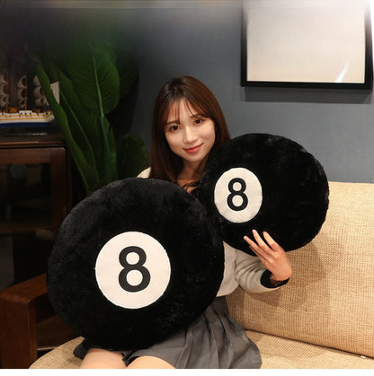 Billiards Stuffed Animal Plush Toy Made With Soft PP Cotton In Dyed Black Color