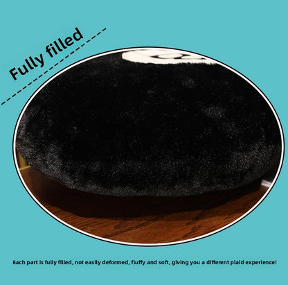 Billiards Stuffed Animal Plush Toy Made With Soft PP Cotton In Dyed Black Color