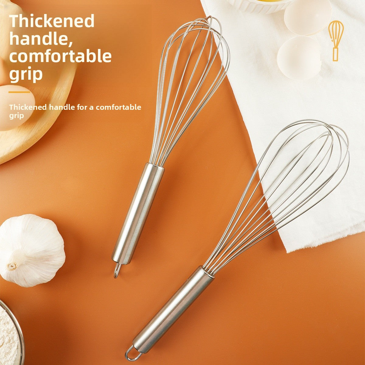 304 Stainless Steel Bakeware Manual Egg Beater For Kitchen And Cooking