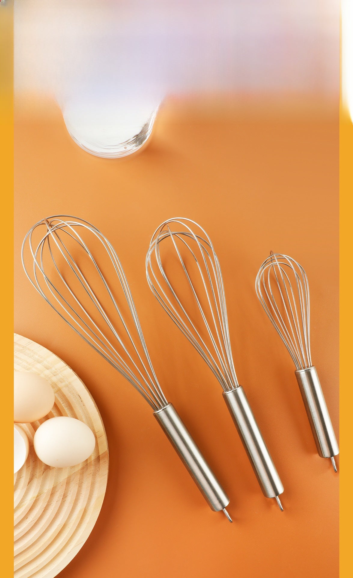 304 Stainless Steel Bakeware Manual Egg Beater For Kitchen And Cooking