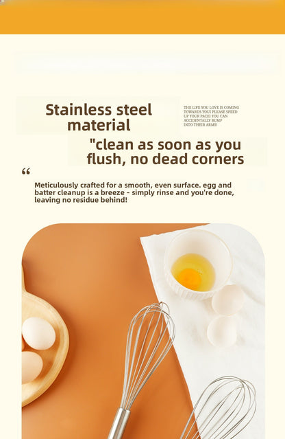 304 Stainless Steel Bakeware Manual Egg Beater For Kitchen And Cooking