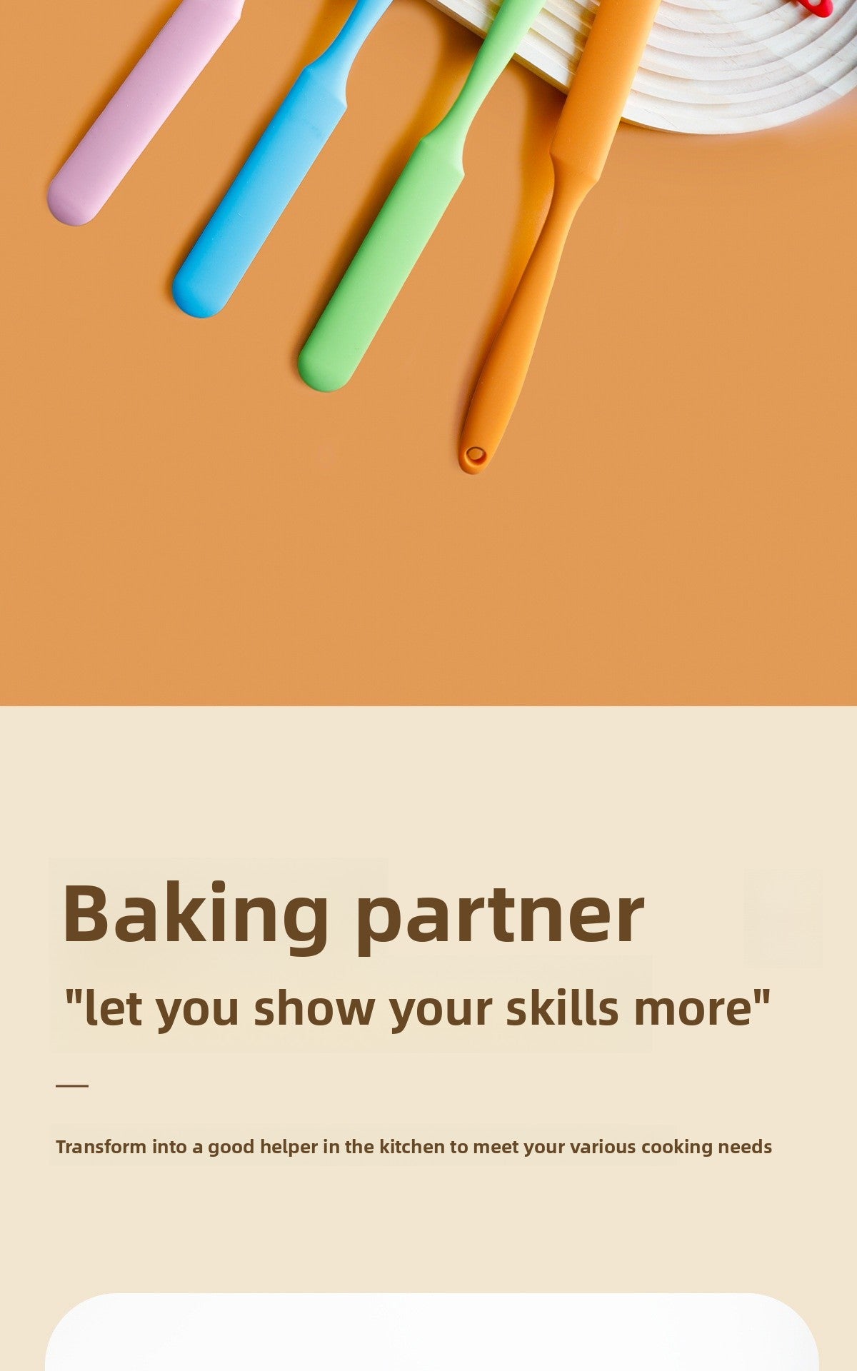 Silica Gel Baking Scraper For Kitchen Use, Durable And Flexible Cooking Utensil