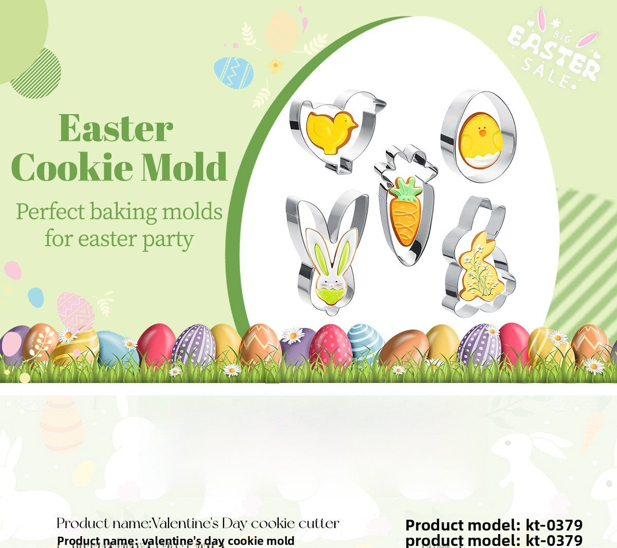 Easter Cookie Cutter Made Of Durable 304 Stainless Steel For Festive Baking