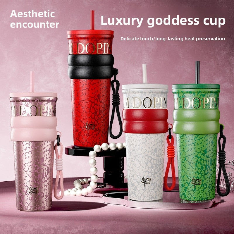 Snakeskin Thermos Cup Featuring Durable 316 Stainless Steel Material