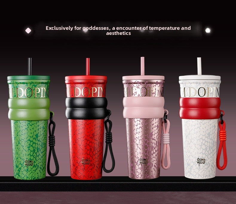 Snakeskin Thermos Cup Featuring Durable 316 Stainless Steel Material