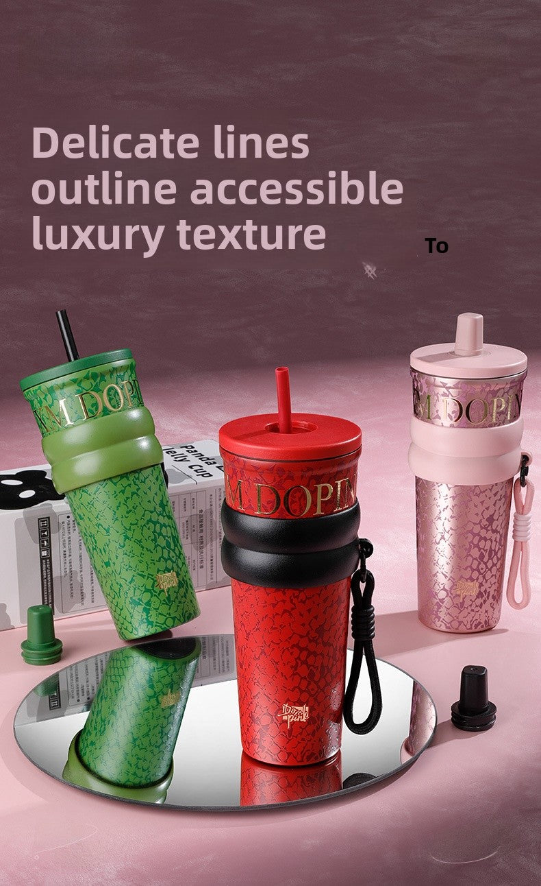 Snakeskin Thermos Cup Featuring Durable 316 Stainless Steel Material