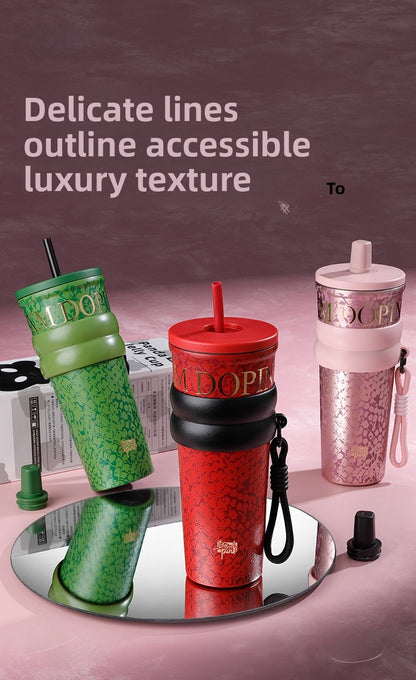 Snakeskin Thermos Cup Featuring Durable 316 Stainless Steel Material