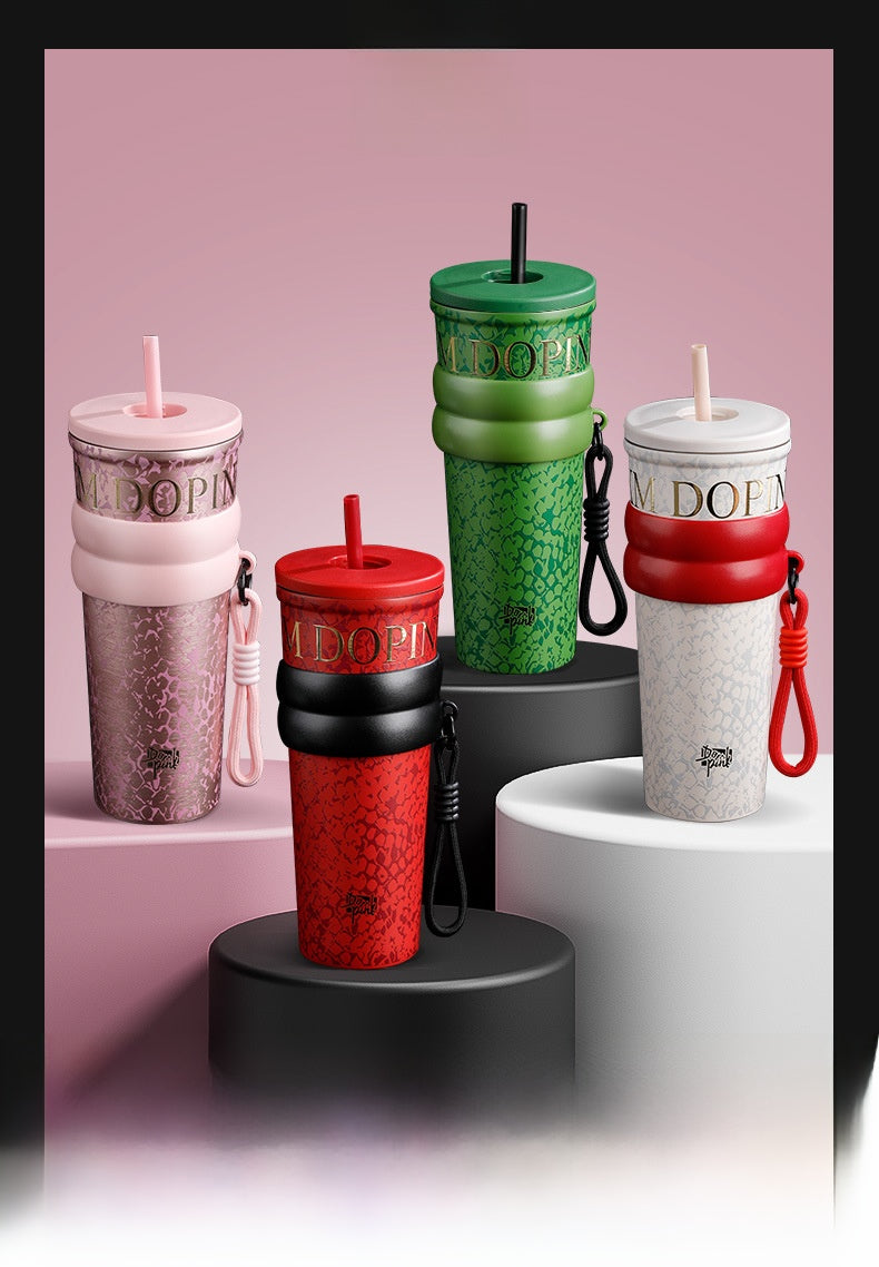 Snakeskin Thermos Cup Featuring Durable 316 Stainless Steel Material