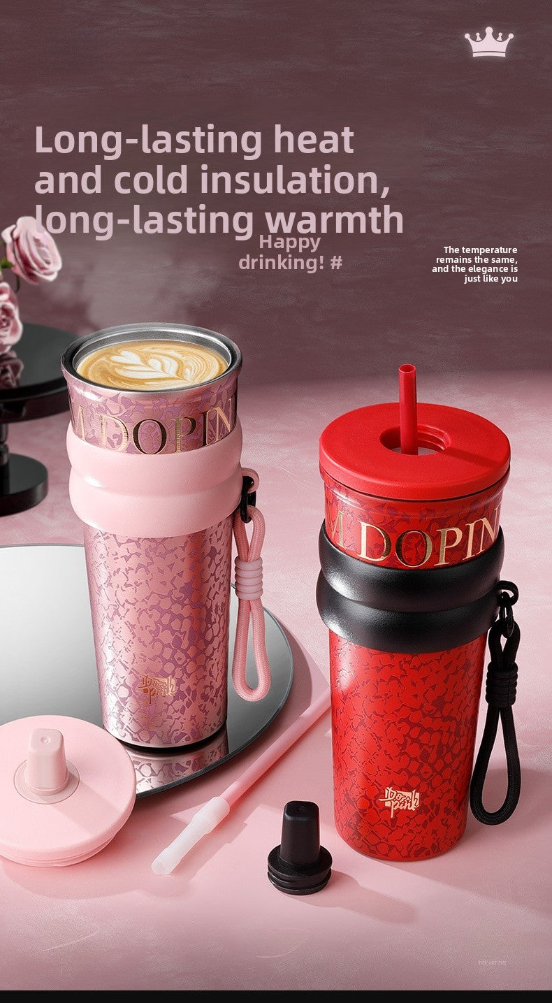 Snakeskin Thermos Cup Featuring Durable 316 Stainless Steel Material