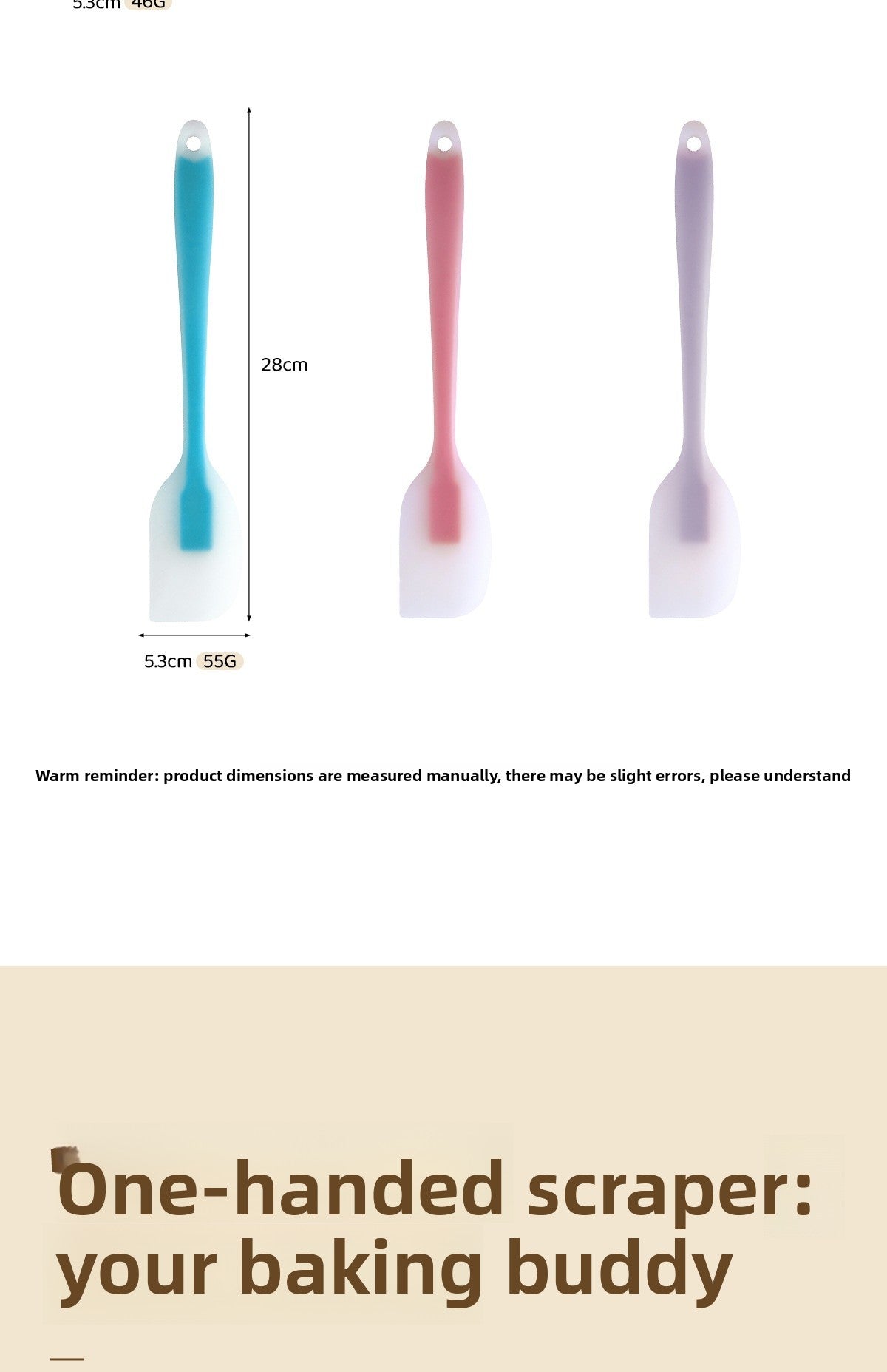 Silica Gel Baking Scraper For Kitchen And Cooking Use, Durable And Flexible Silicone Tool