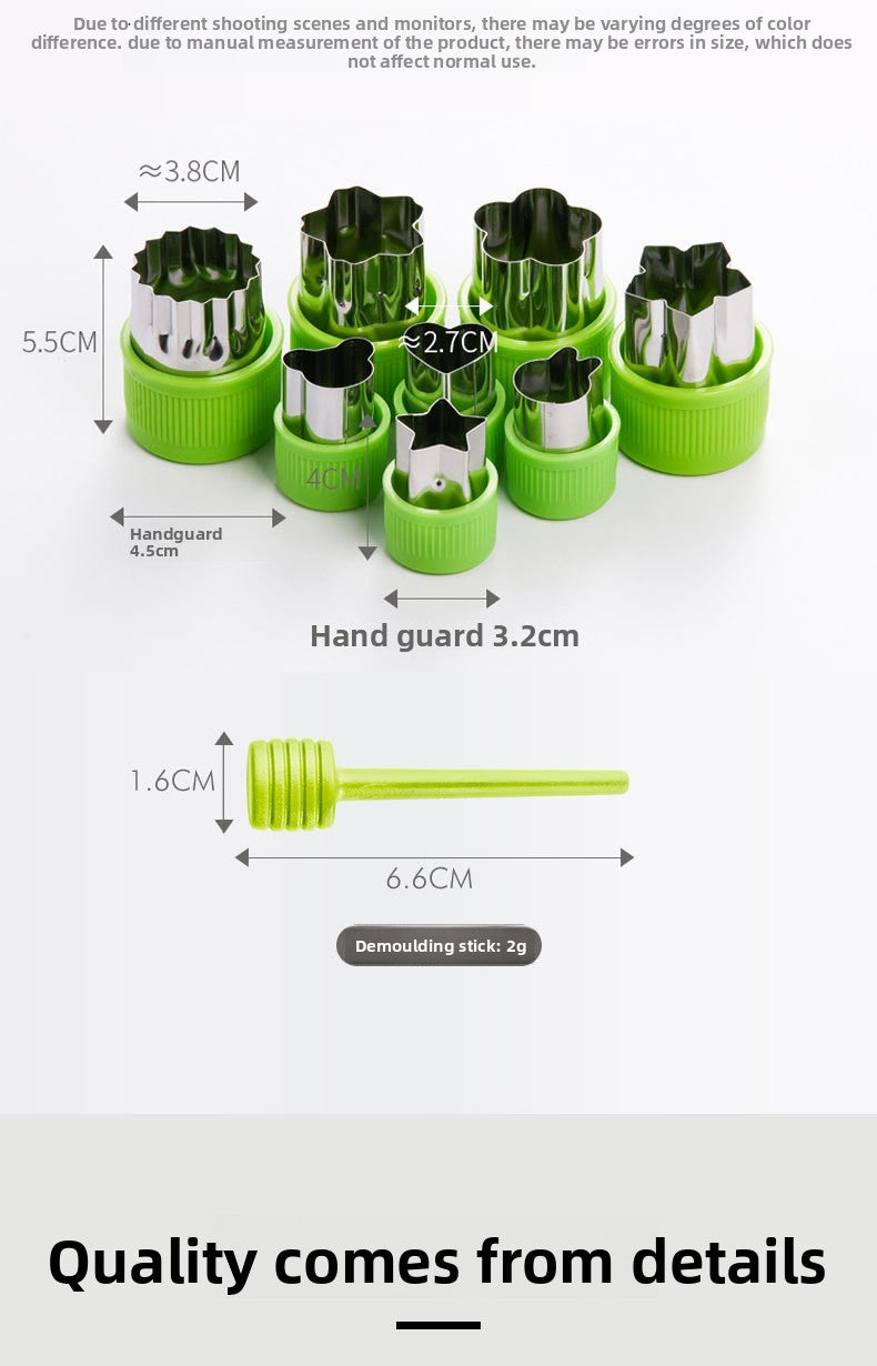 Cartoon Vegetable And Fruit Cookie Cutter Bakeware Made Of Durable 304 Stainless Steel