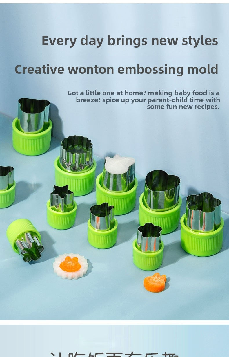 Cartoon Vegetable And Fruit Cookie Cutter Bakeware Made Of Durable 304 Stainless Steel