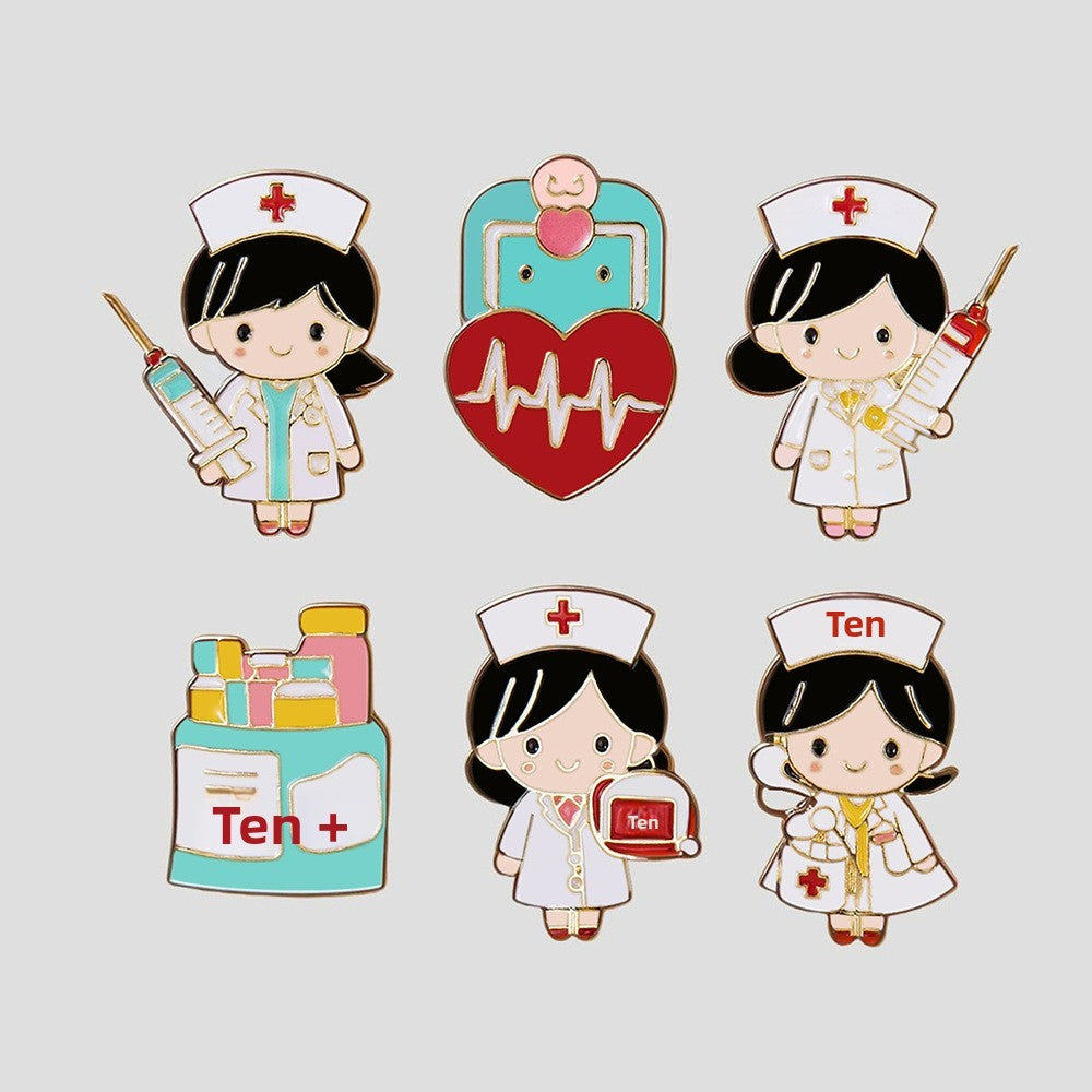 Cartoon Angel Human Pin Brooches In Multicolor Featuring Unique Design