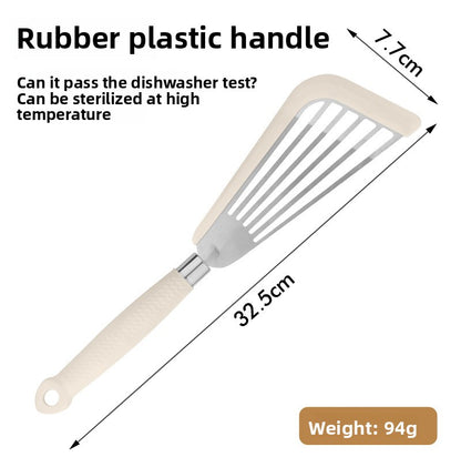 Butterfly Sector Cooking Spoon And Spatula Set Made Of Durable Silica Gel With Wooden Handles