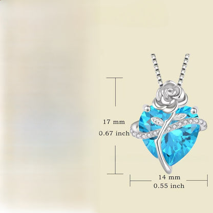 Heart Shape Pendant Necklace For Unisex Featuring 925 Sterling Silver In Light Purple