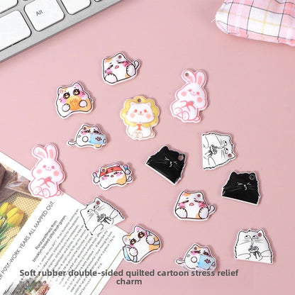 Cute New Style Animal Cat PVC Hanging Ornament Featuring Adorable Design