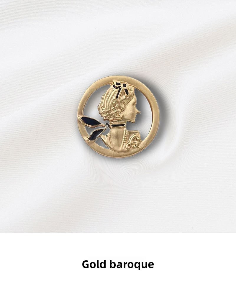 Pin Brooches Made Of Durable Alloy, Stylish And Elegant Jewelry Accessories