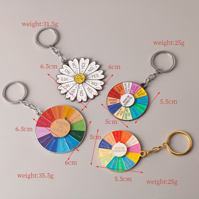 Daisy Pattern Keychain Featuring Elegant Floral Design For Stylish Accessory